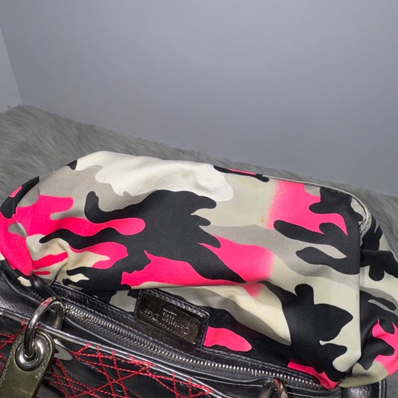 Christian Dior Cannage two-Way Handbag with Pink Stitching~Pre-Loved - Picture 15 of 16